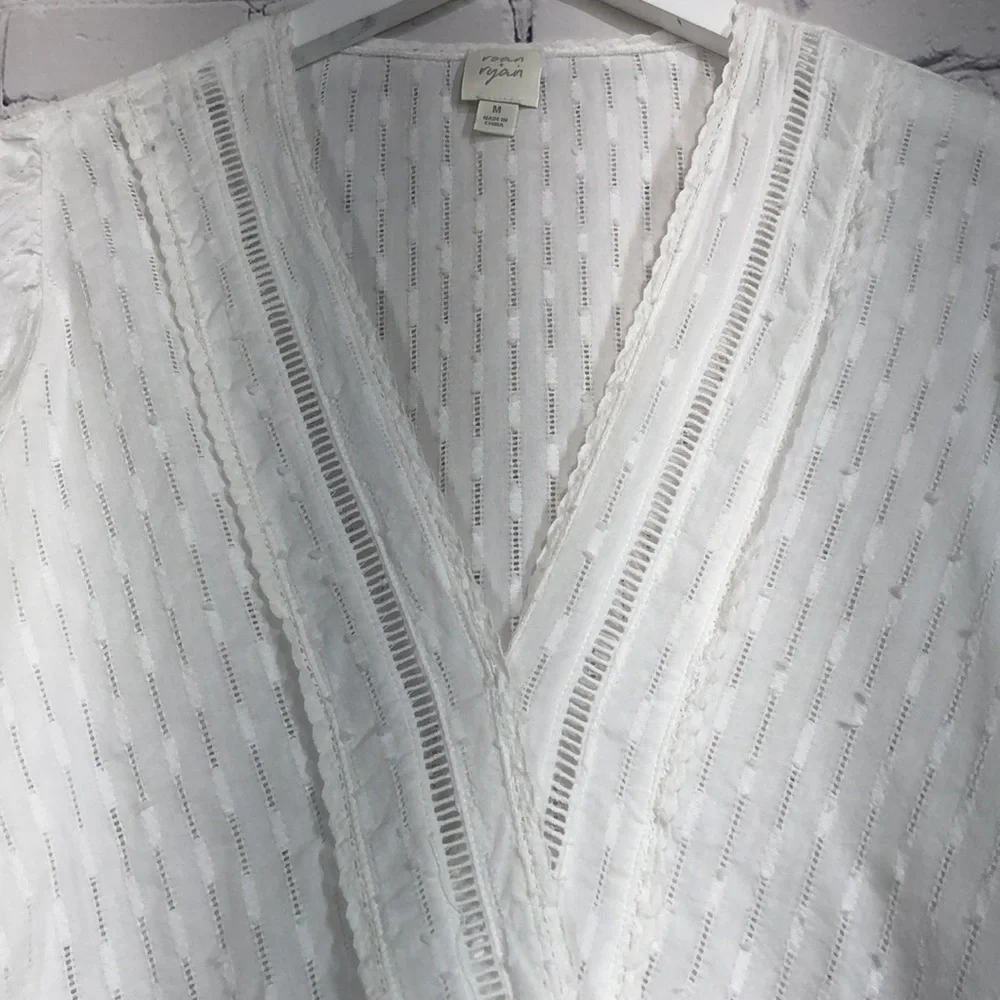 Roan + Ryan top white v-neck